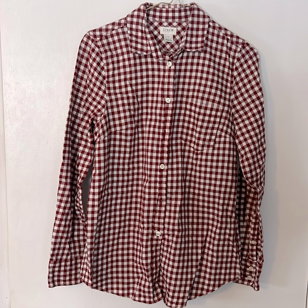 Women’s XS J. Crew gingham cotton button-up